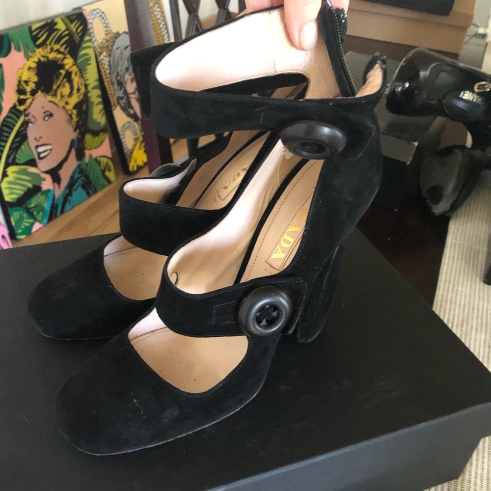 PRADA Black Pumps double strap